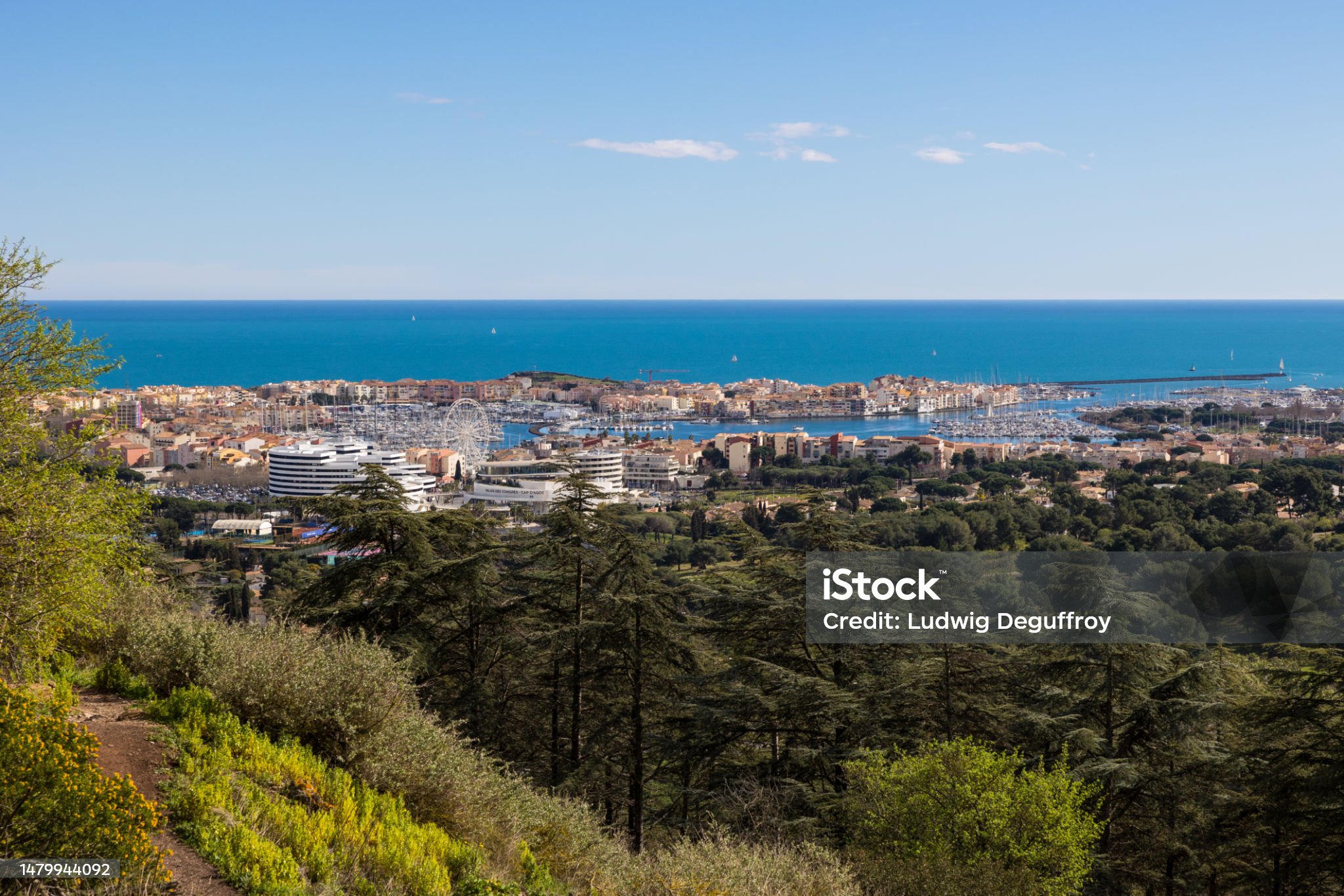 Vue du Cap d’Agde from Mont Saint-Loup Cap d'agde (proche Vias)